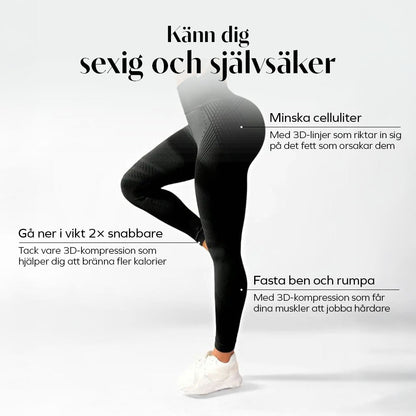 3D Plumi Leggings | Svart